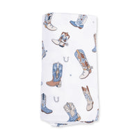 Angel Dear Buckaroo Boots Swaddle Blanket