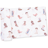 Angel Dear Buckarette Boots Swaddle Blanket