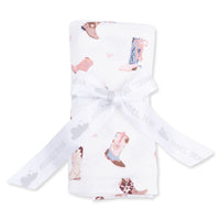 Angel Dear Buckarette Boots Swaddle Blanket