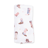 Angel Dear Buckarette Boots Swaddle Blanket