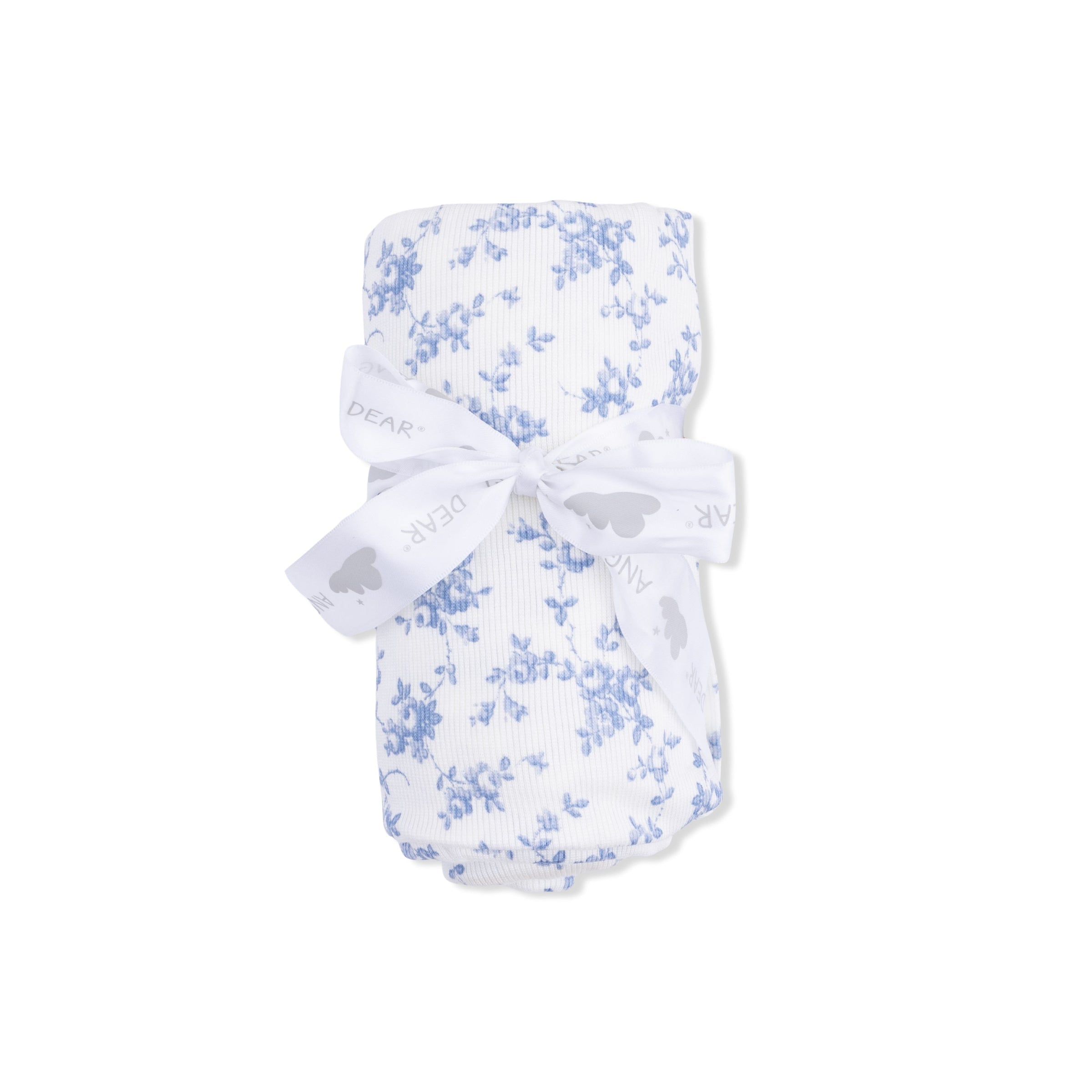 Angel Dear Baby Blue Vines Floral Swaddle Blanket