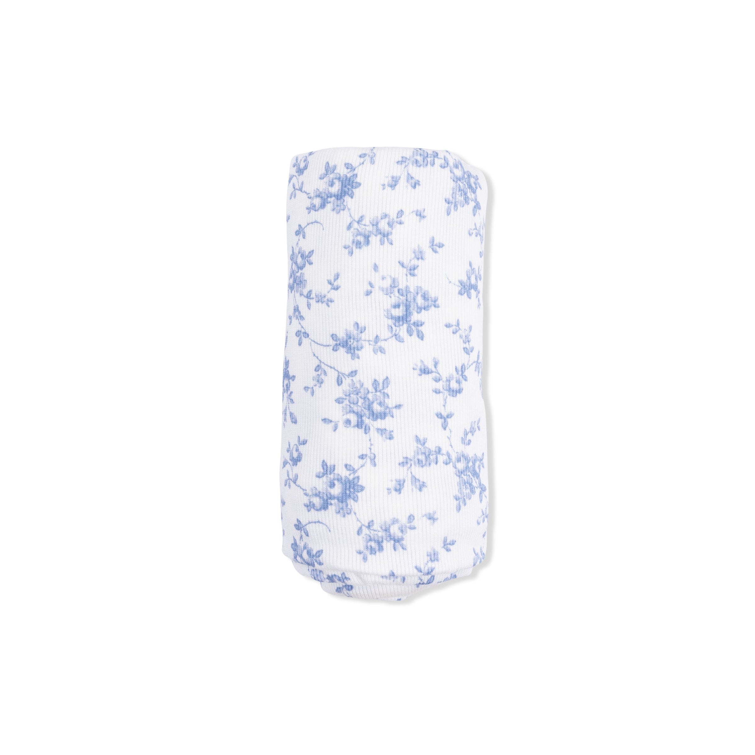 Angel Dear Baby Blue Vines Floral Swaddle Blanket