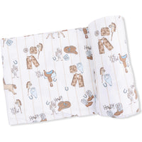 Angel Dear Cowboy Nursery Swaddle Blanket