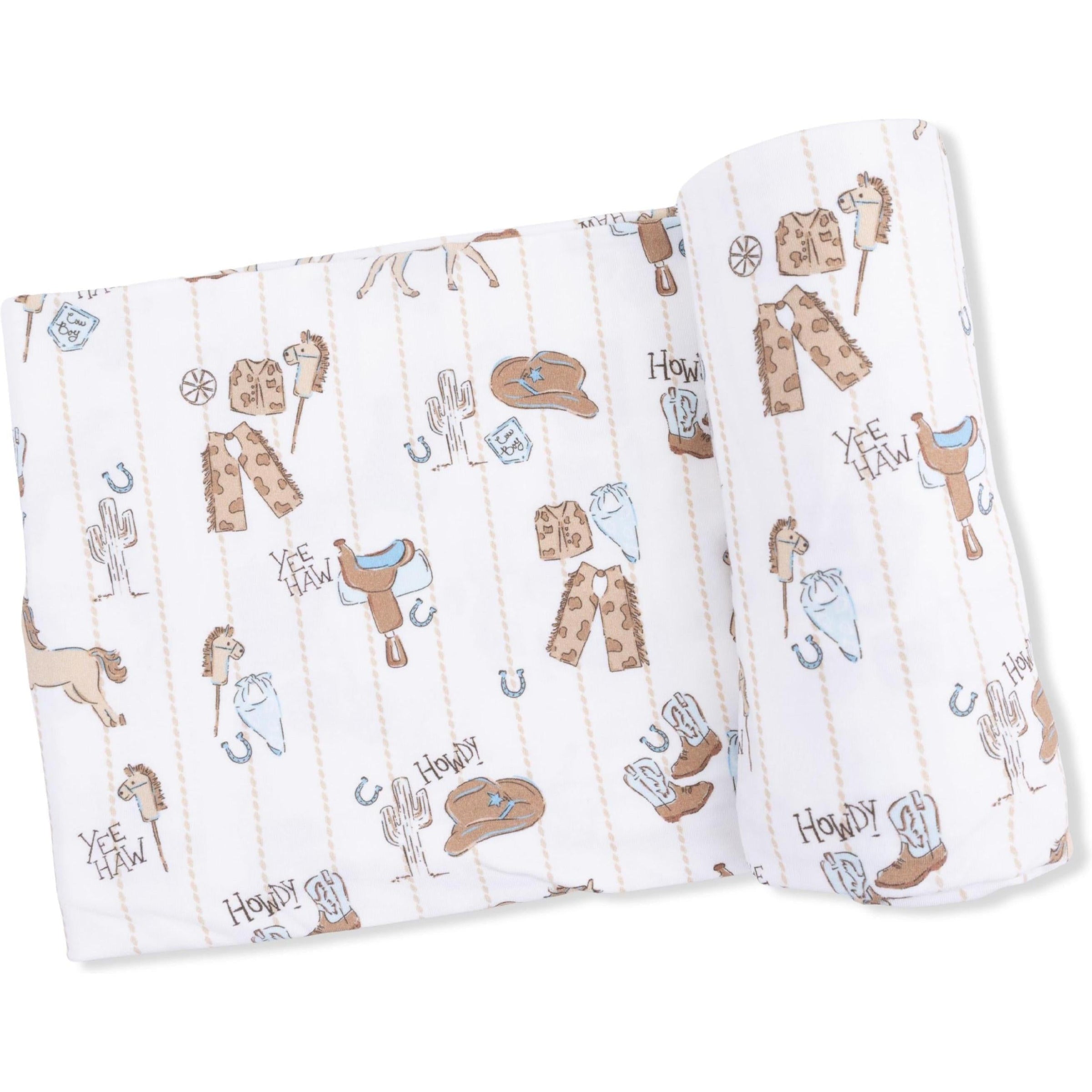 Angel Dear Cowboy Nursery Swaddle Blanket