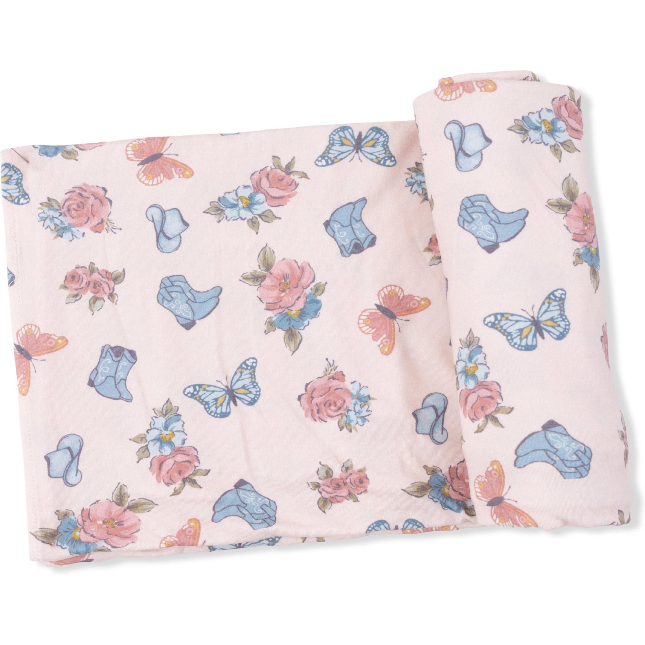 Angel Dear Country Girl Boots Swaddle Blanket