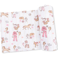 Angel Dear Cowgirl Nursery Swaddle Blanket