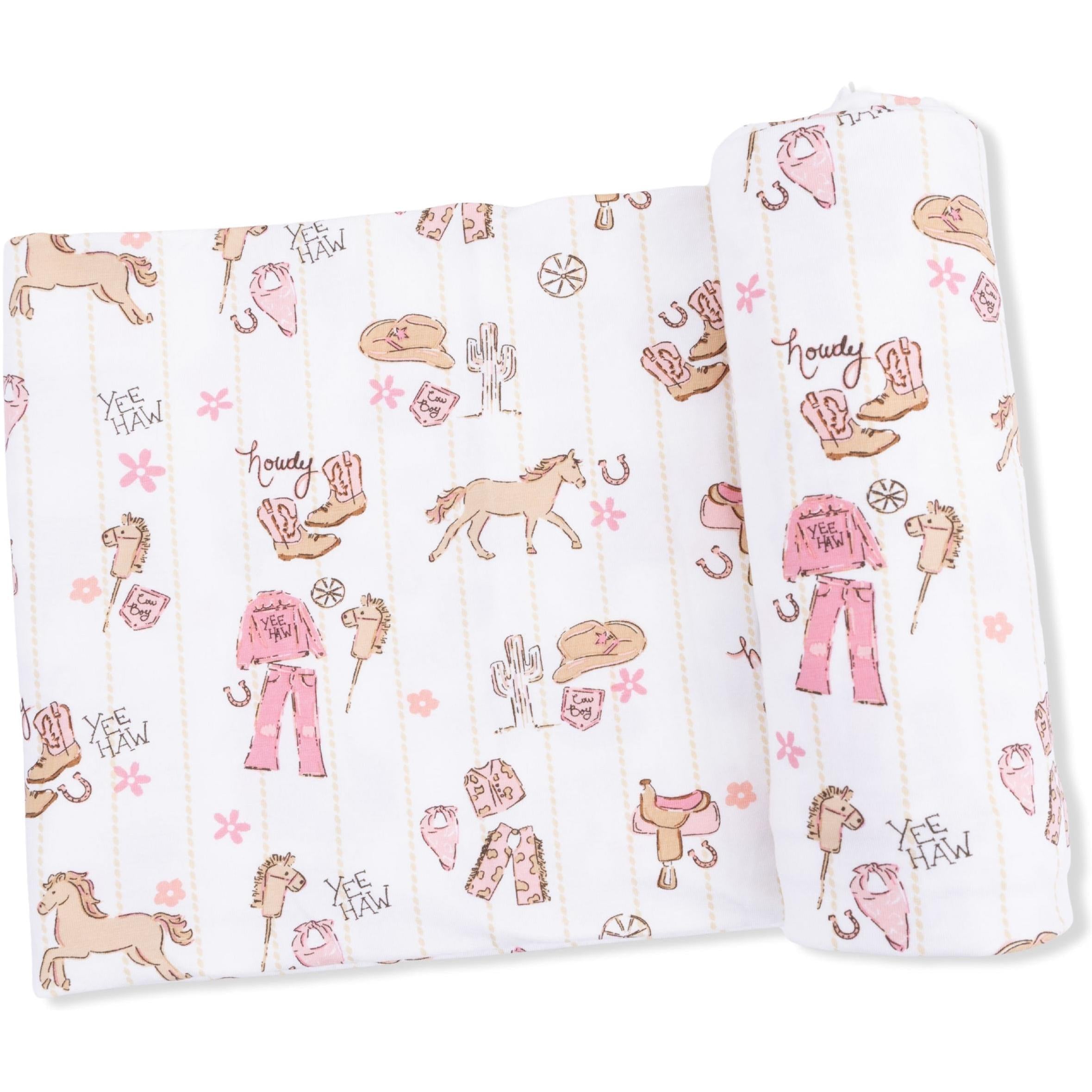 Angel Dear Cowgirl Nursery Swaddle Blanket