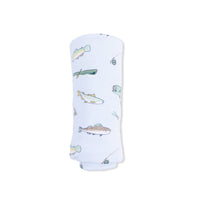 Angel Dear Fishing Swaddle Blanket