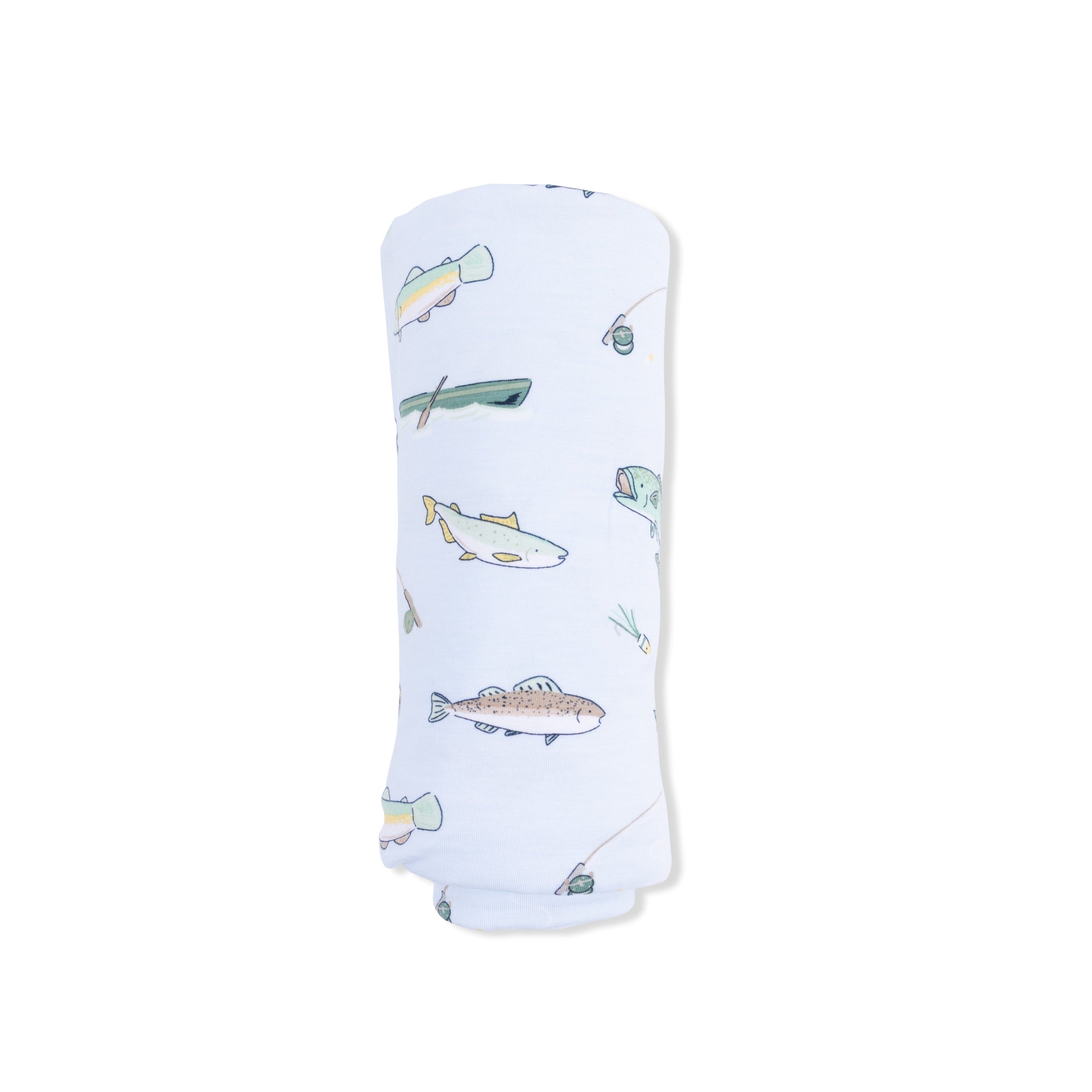 Angel Dear Fishing Swaddle Blanket