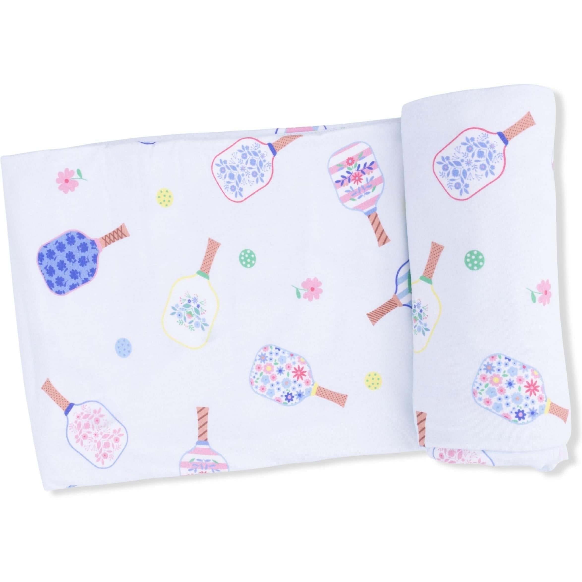 Angel Dear Floral Pickleball Swaddle Blanket