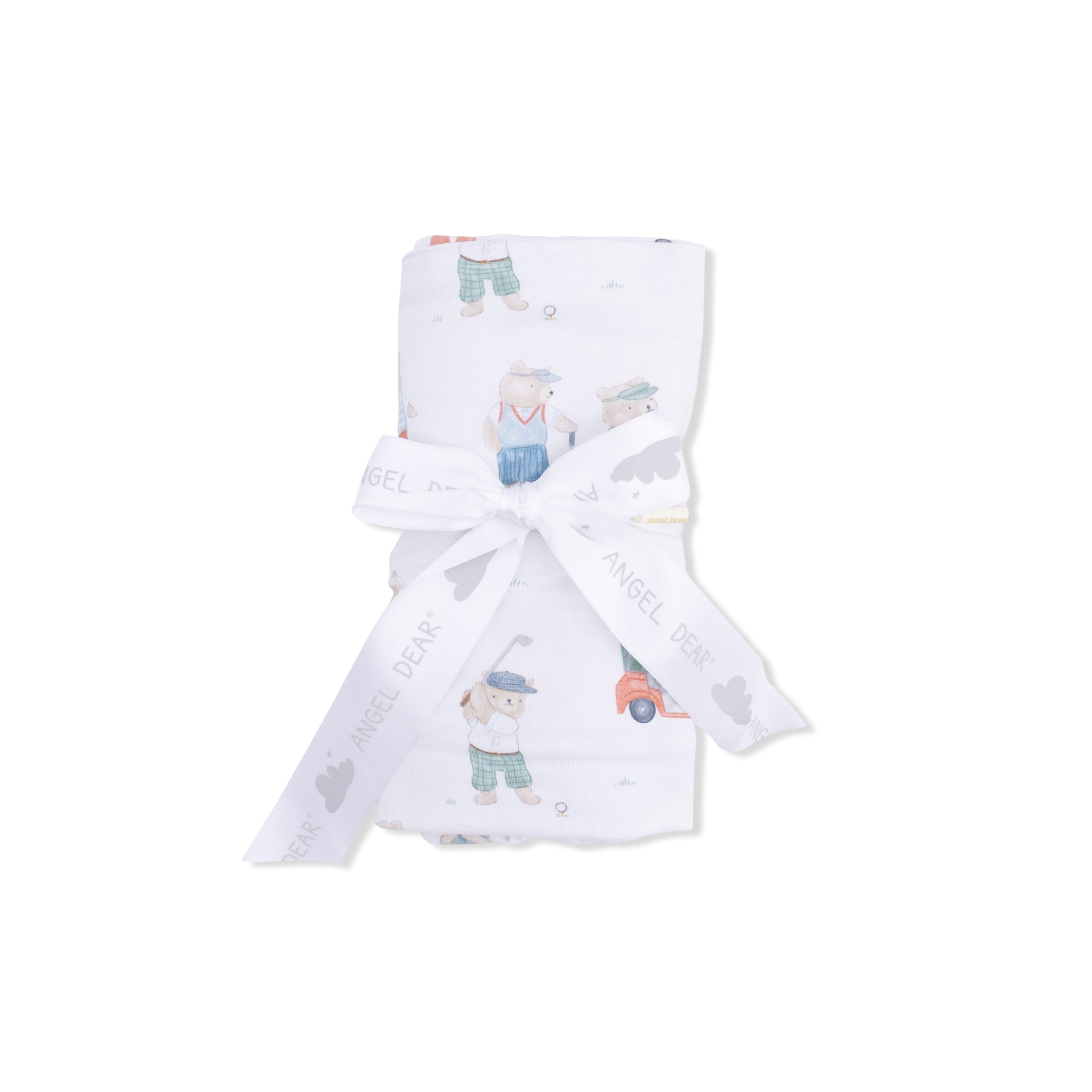 Angel Dear Golfing Teddy Bears Swaddle Blanket