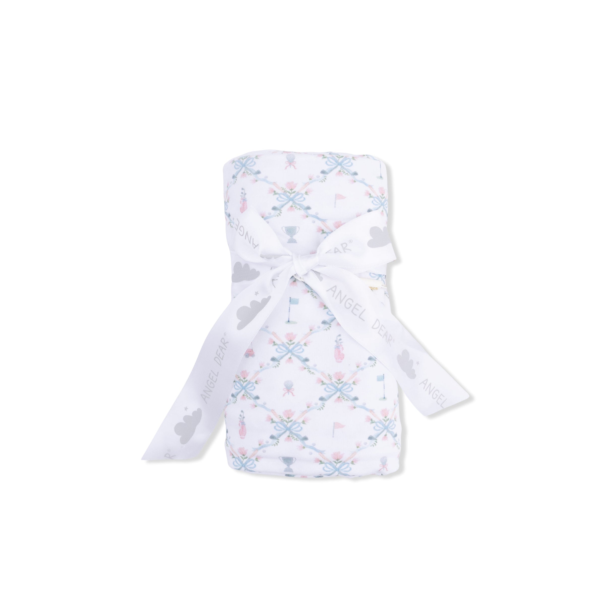 Angel Dear Golf Trellis Pink Swaddle Blanket