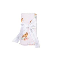 Angel Dear Pink Ponies Swaddle Blanket