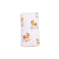Angel Dear Pink Ponies Swaddle Blanket