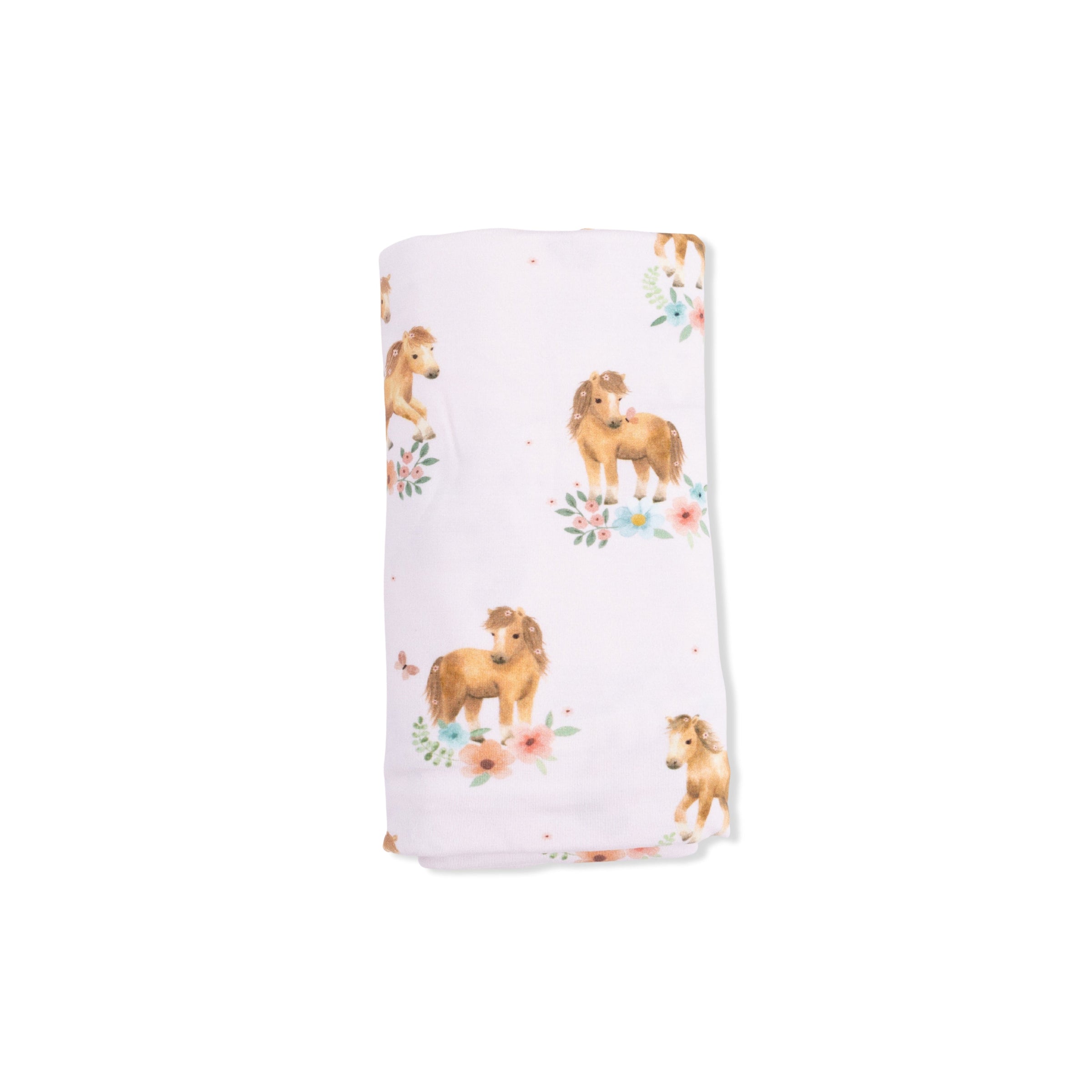Angel Dear Pink Ponies Swaddle Blanket