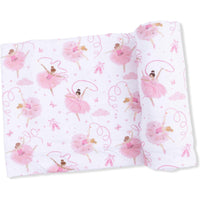 Angel Dear Ribbon Ballerinas Swaddle Blanket