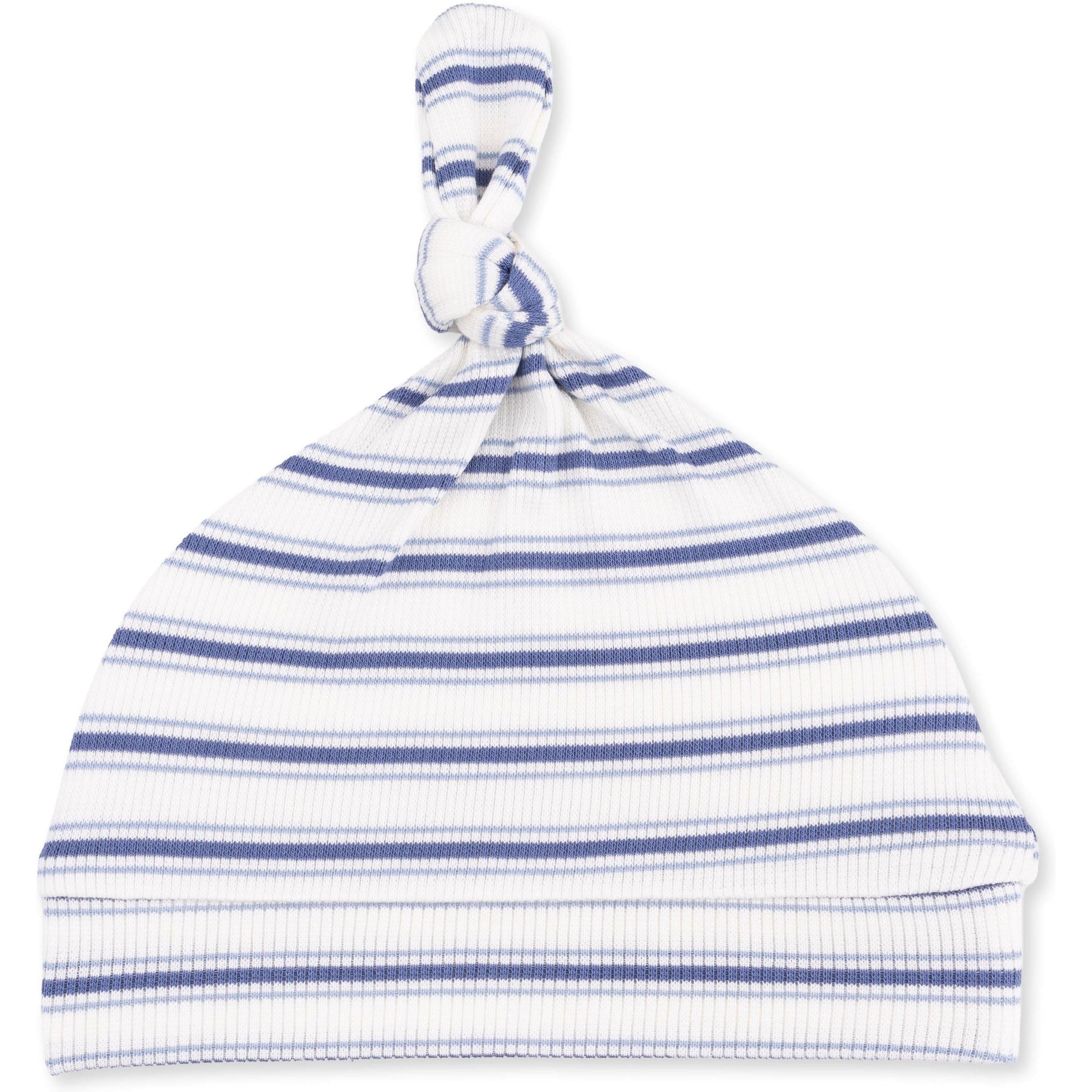 Angel Dear Vintage Stripe Blue Knotted Hat
