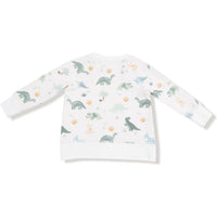 Angel Dear Soft Dinos French Terry Green Raglan Sweatshirt + Jogger Set