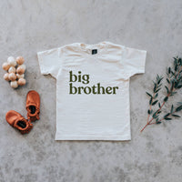 Gladfolk Big Brother Cream Organic Kids Tee • Colored Ink