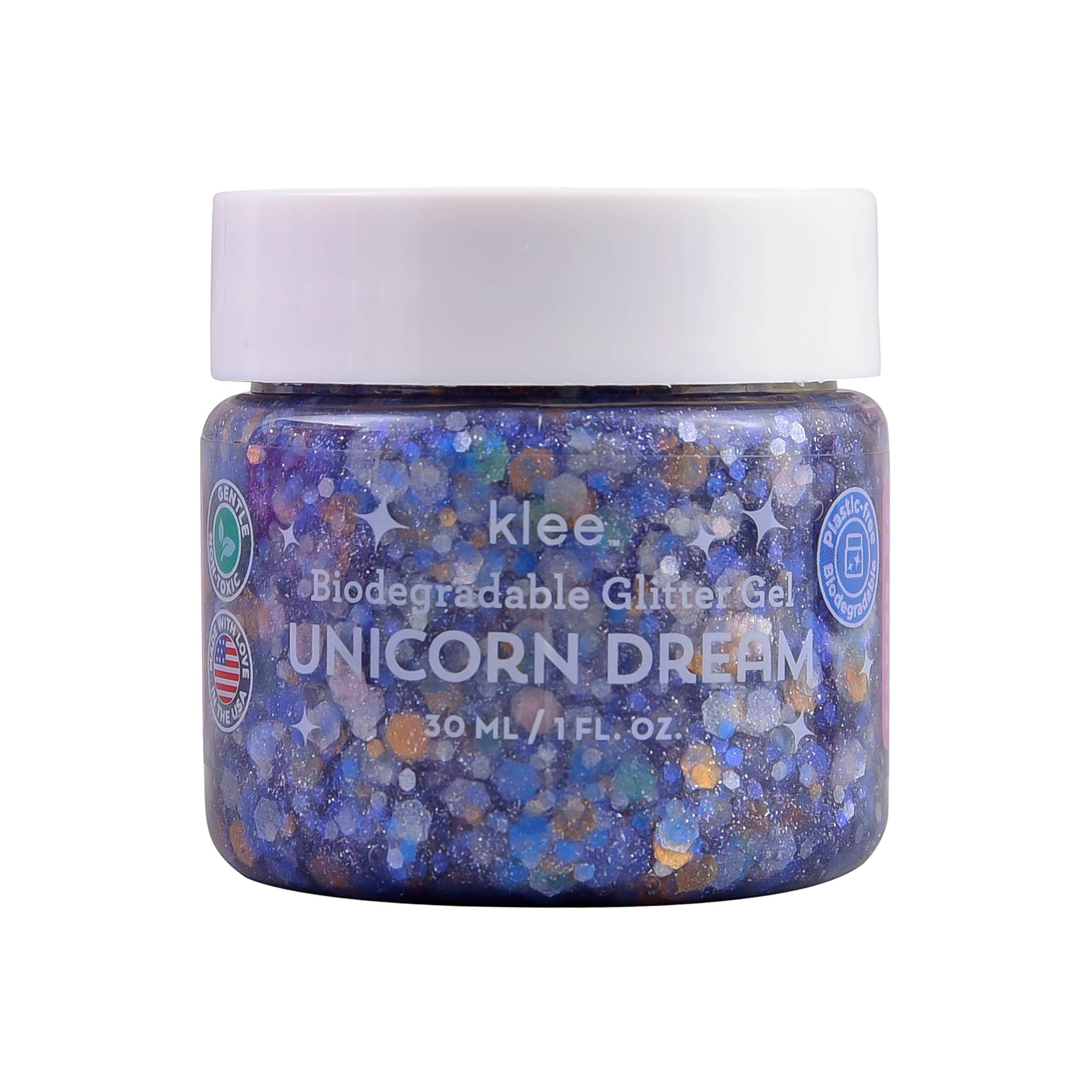 Klee Naturals Pink Glitterbug Biodegradable Glitter Gel, 1 oz