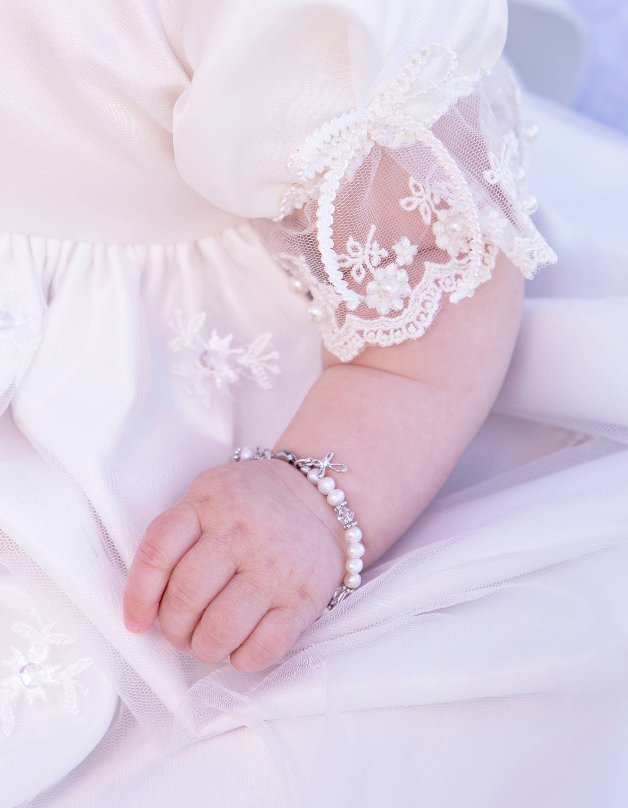 Cherished Moments - Girls Baby to Bride Sterling Silver Cross Baby Bracelet Gift