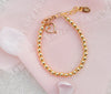 Cherished Moments Girls 14K Gold-Plated Baby Bracelet w/Heart Kids Jewelry: Small 0-12m