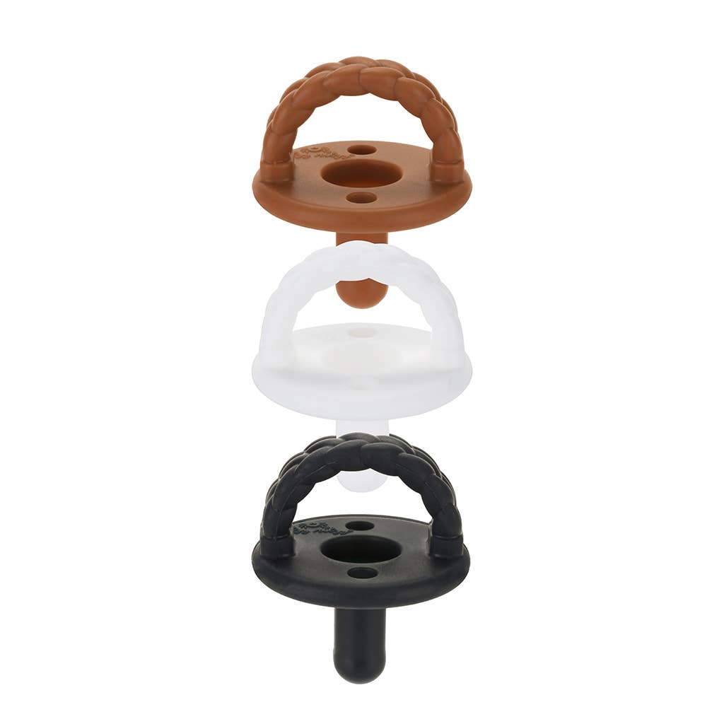 Itzy Ritzy - Sweetie Soother™ Silicone Pacifier Set of 3 Coffee & Cream
