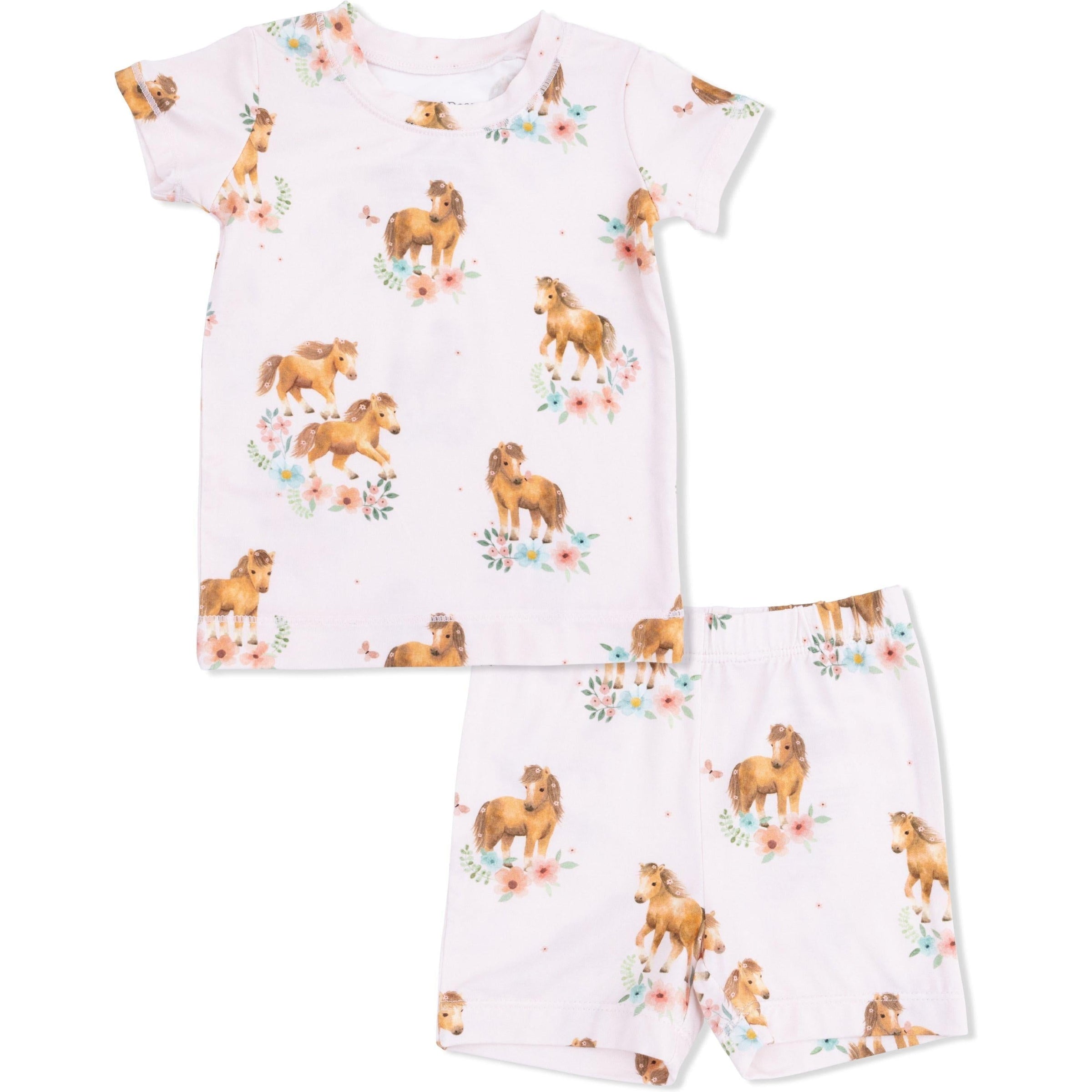 Angel Dear Pink Ponies Loungewear Short Set