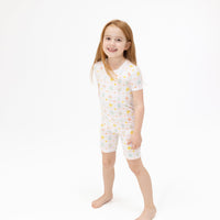 Angel Dear Spring Blooms Bow Trellis Loungewear Short Set