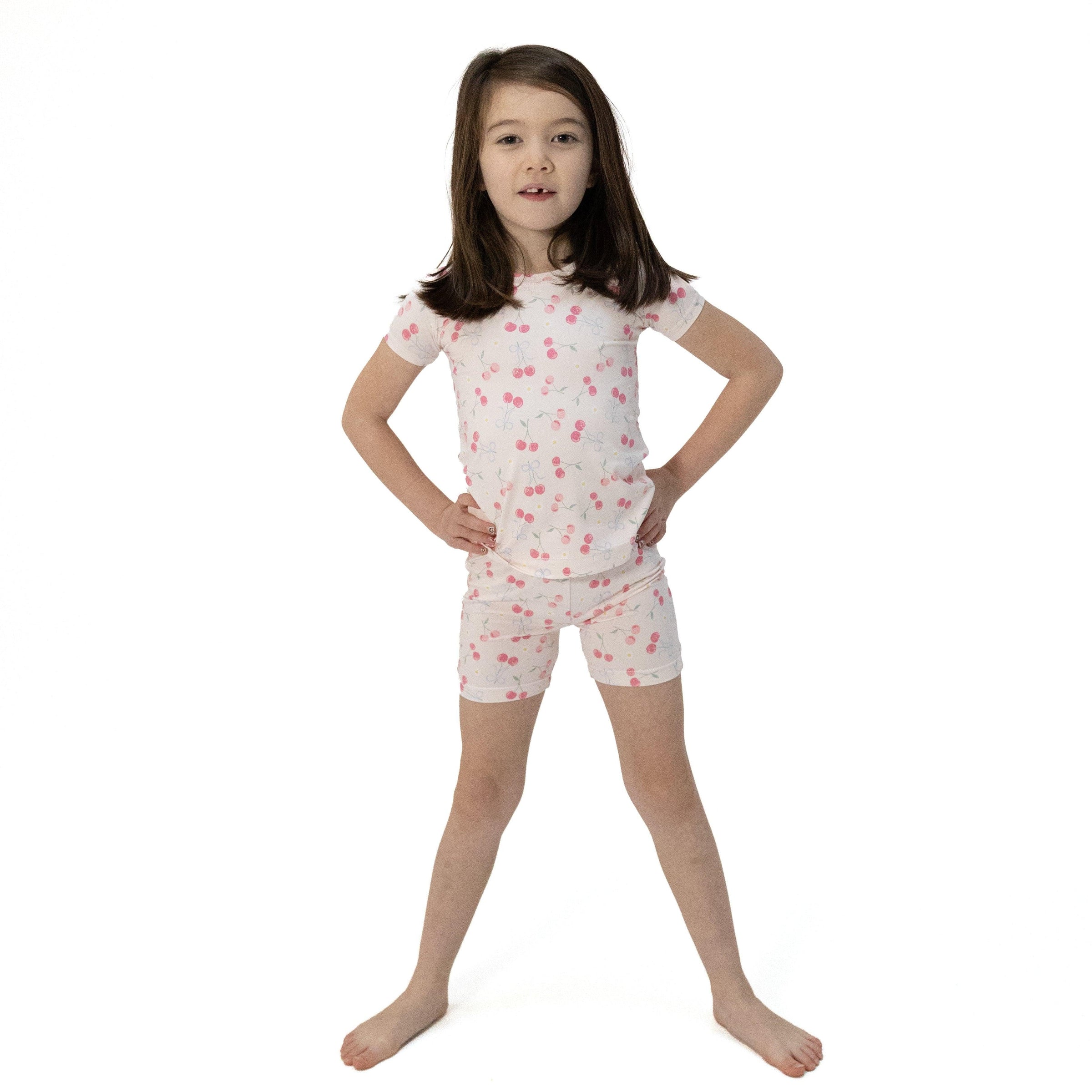 Angel Dear Sweet Bow Cherries Loungewear Short Set
