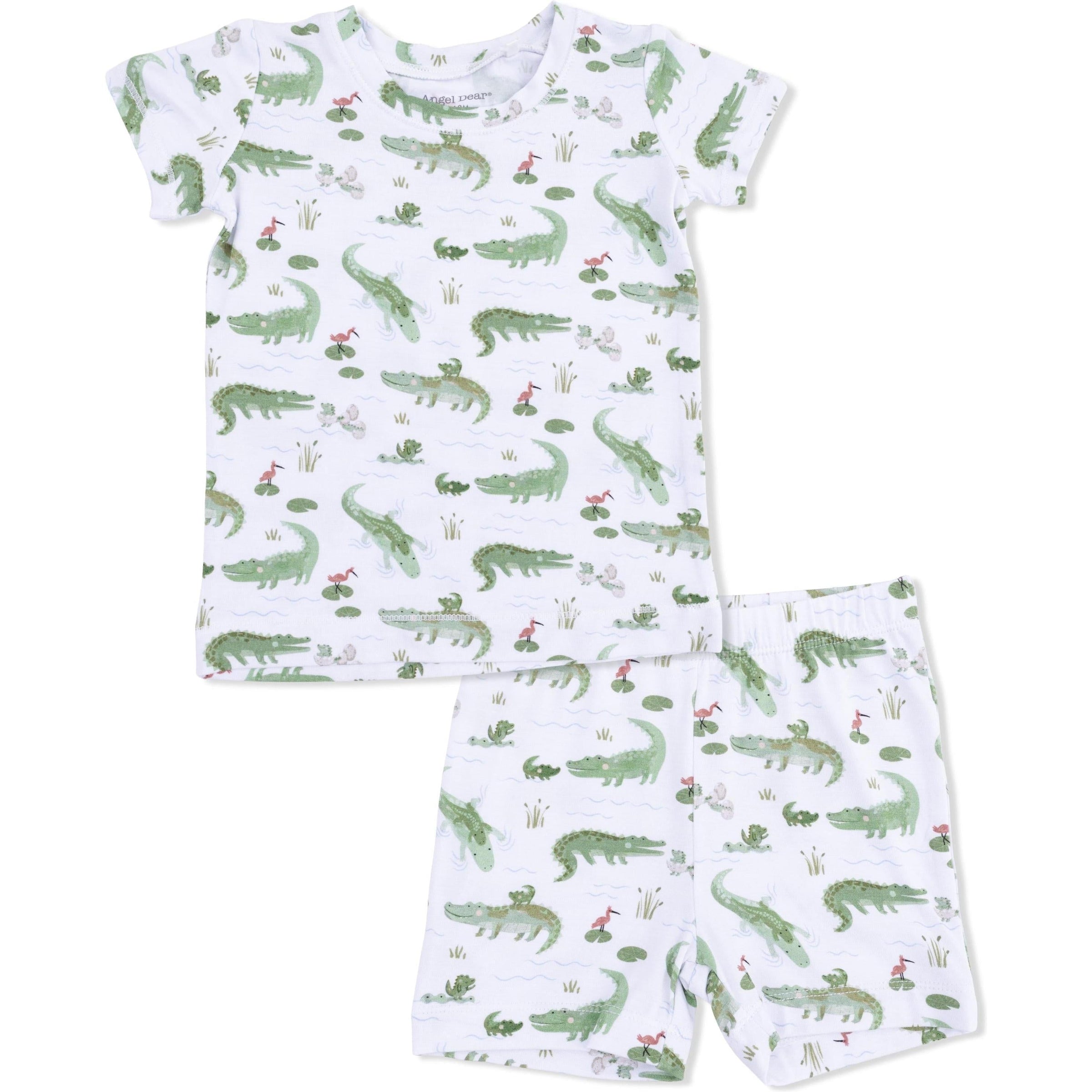 Angel Dear Crayon Alligators Loungewear Short Set