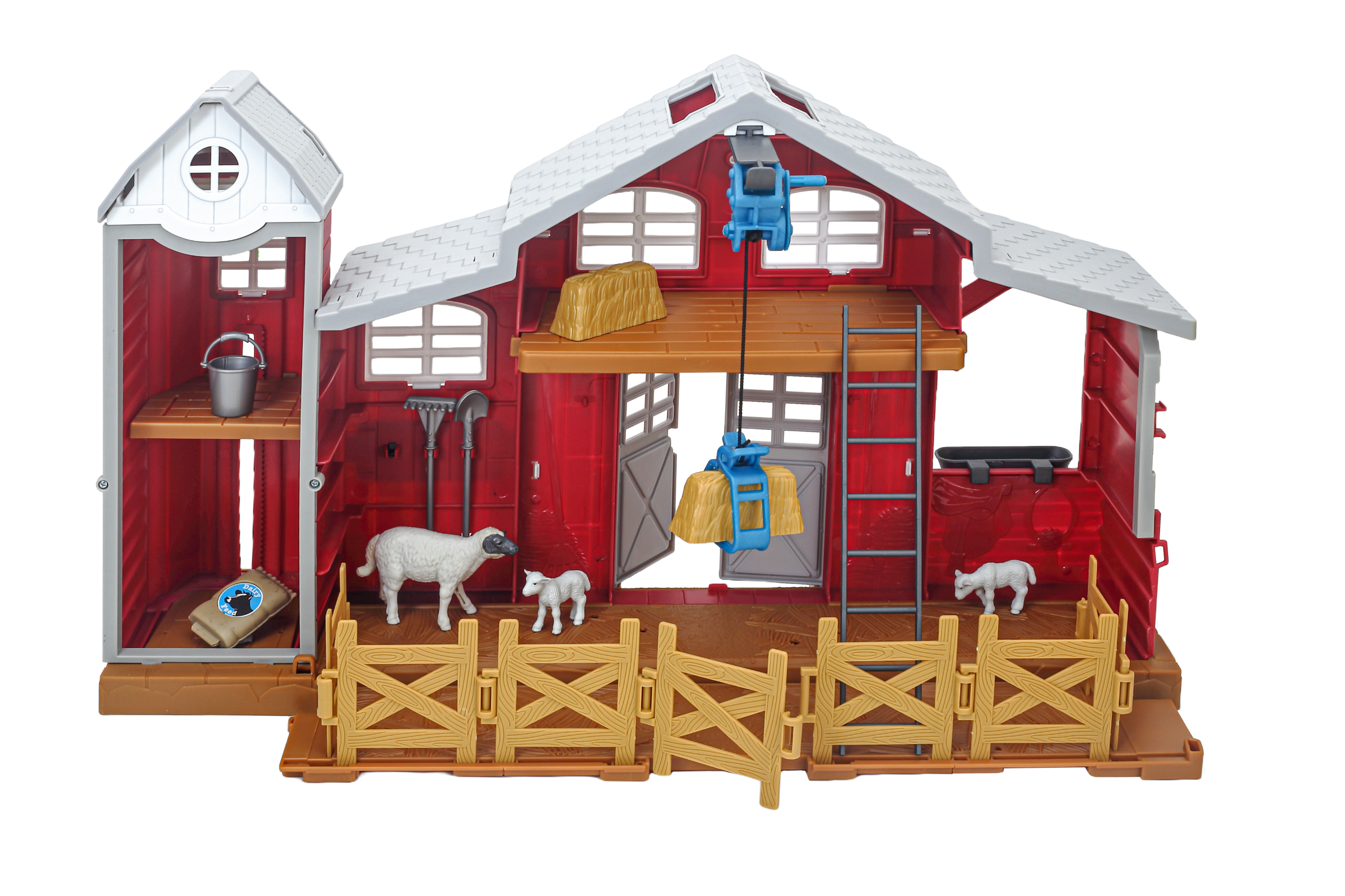Big Country Toys 38-Piece Dairy Barn Playset