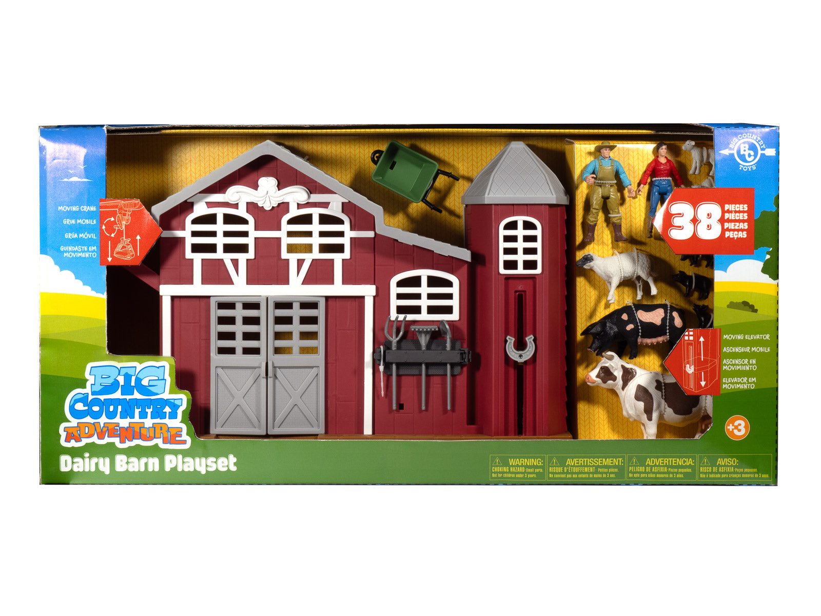 Big Country Toys 38-Piece Dairy Barn Playset