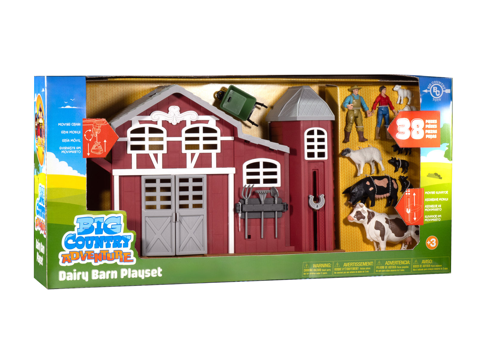 Big Country Toys 38-Piece Dairy Barn Playset