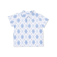 Angel Dear Blue Argyle Polo with Casual Short