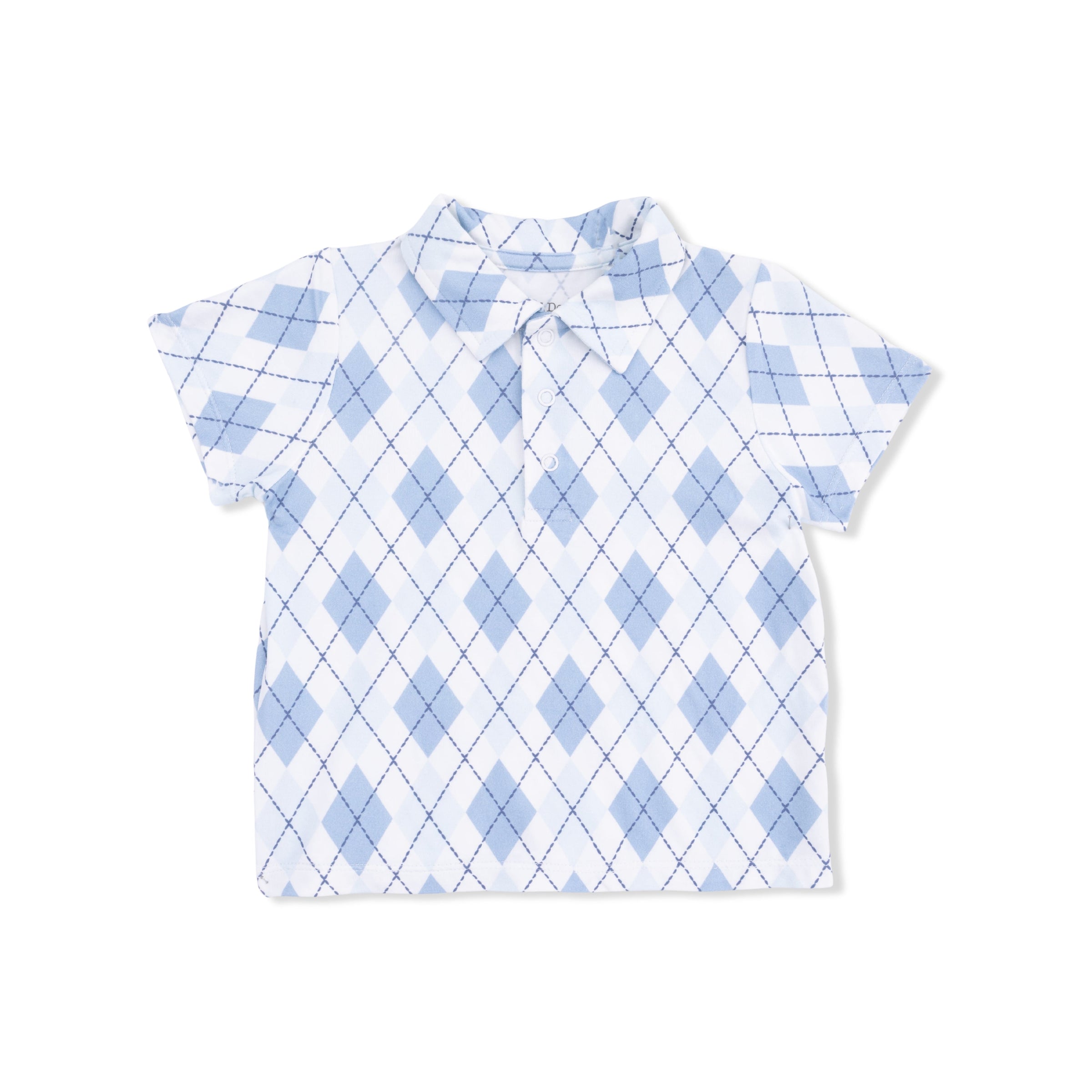 Angel Dear Blue Argyle Polo with Casual Short