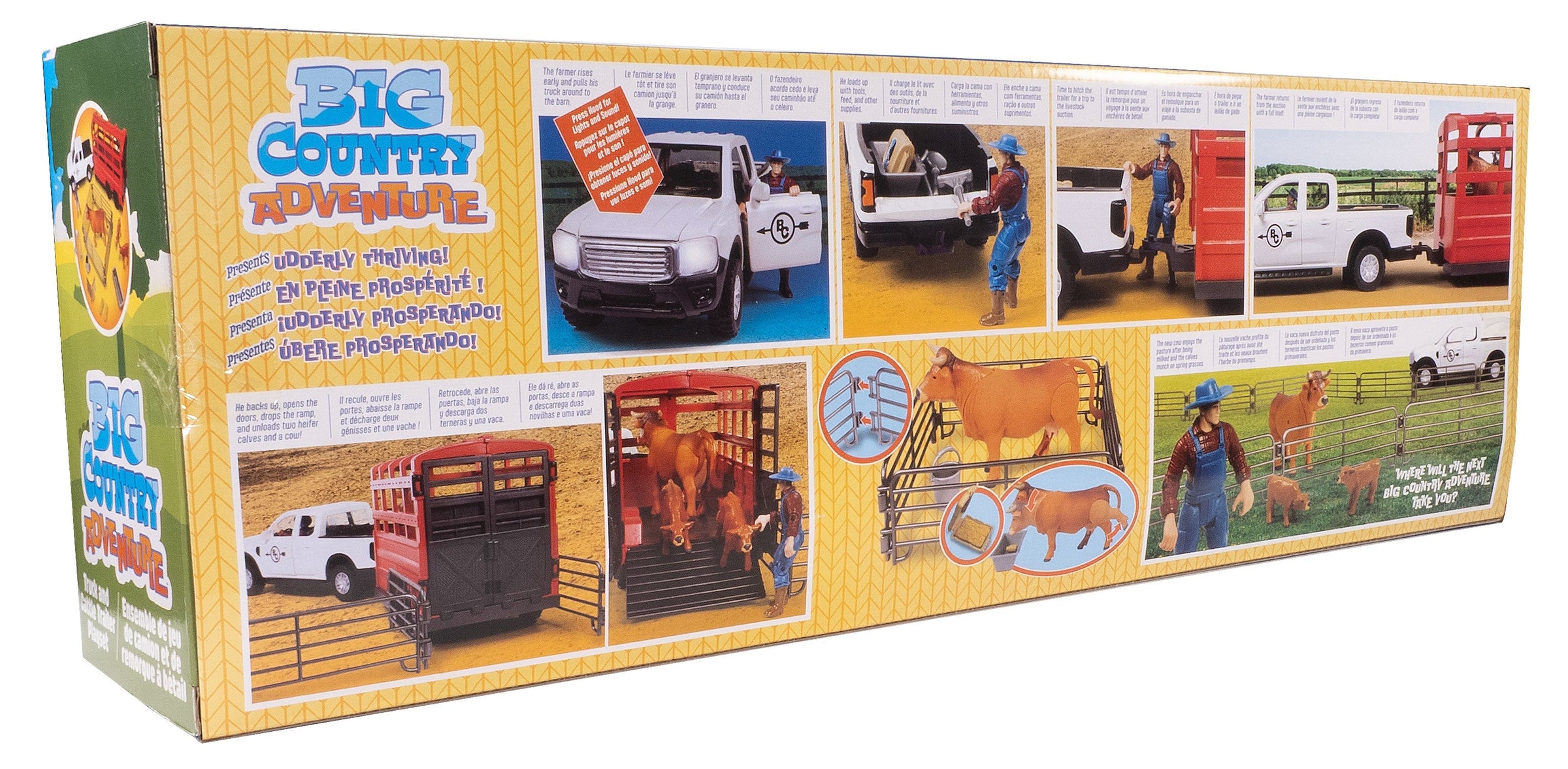 Big Country Toys Adventure 18-Piece Truck & Cattle Trailer Playset