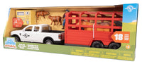 Big Country Toys Adventure 18-Piece Truck & Cattle Trailer Playset