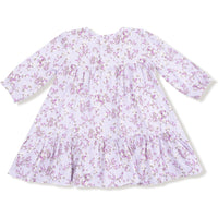 Angel Dear Sweet Dream Florals Smocked Ruffle Long Sleeve Tiered Dress + Leggings