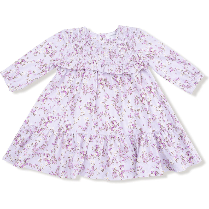 Angel Dear Sweet Dream Florals Smocked Ruffle Long Sleeve Tiered Dress + Leggings