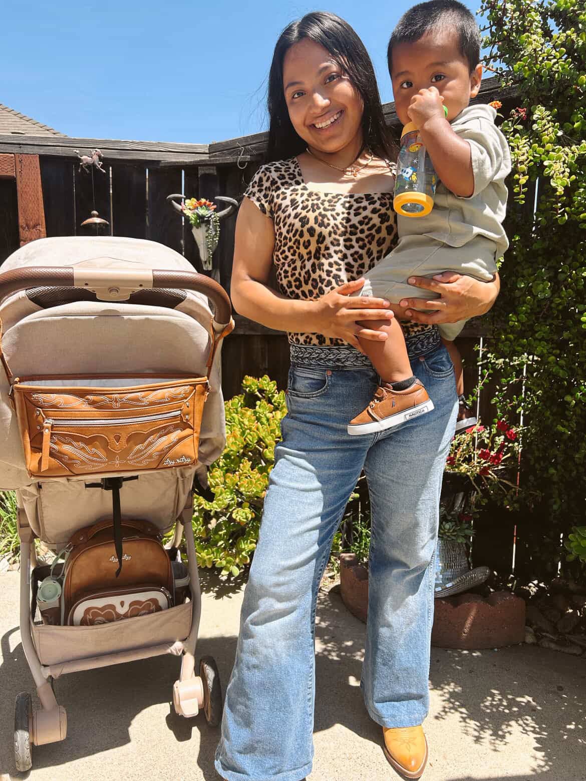 Itzy Ritzy Nash Saddle Adjustable Travel Stroller + Wagon Caddy
