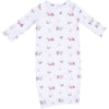 Angel Dear Baby Golf Carts Pink Kimono Gown