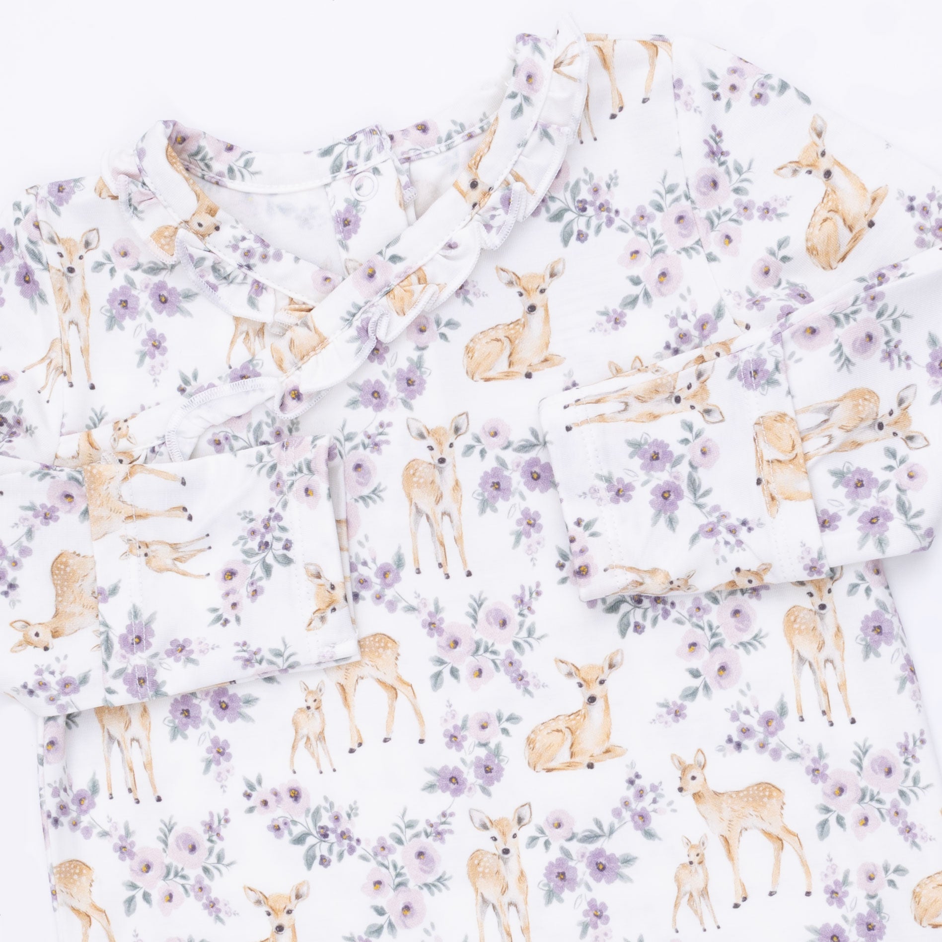 Angel Dear Floral Deer Kimono Gown & Knot Headband
