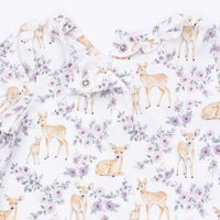 Angel Dear Floral Deer Kimono Gown & Knot Headband