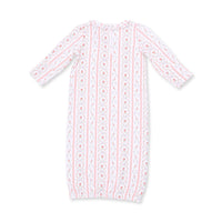 Angel Dear Marnie Rosebud Stripe Kimono Gown & Knotted Hat