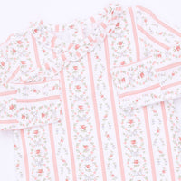 Angel Dear Marnie Rosebud Stripe Kimono Gown & Knotted Hat