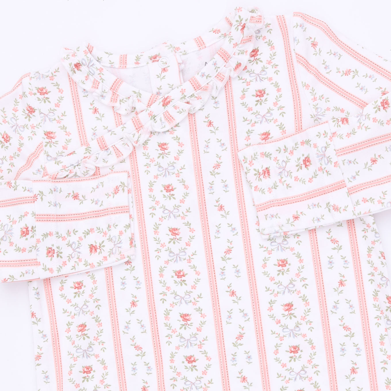 Angel Dear Marnie Rosebud Stripe Kimono Gown & Knotted Hat