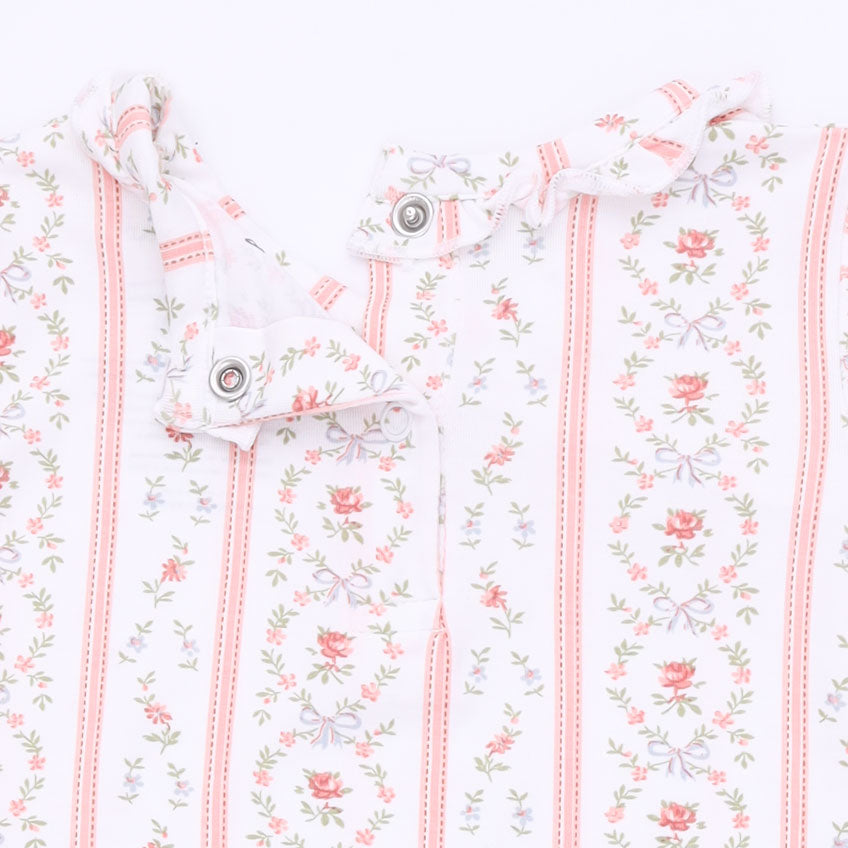 Angel Dear Marnie Rosebud Stripe Kimono Gown & Knotted Hat