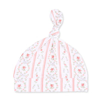 Angel Dear Marnie Rosebud Stripe Kimono Gown & Knotted Hat