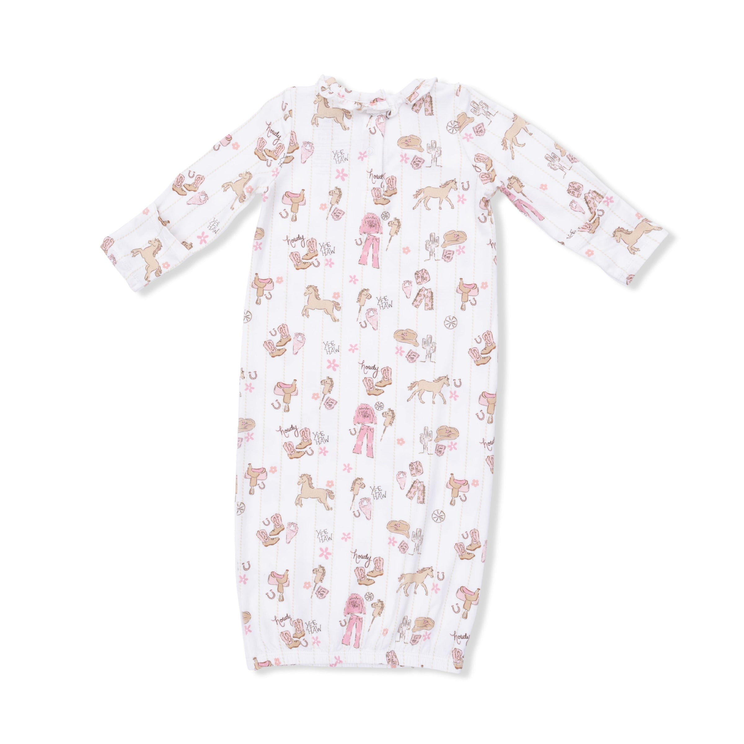 Angel Dear Cowgirl Nursery Kimono Gown & Ruffle Knotted Hat